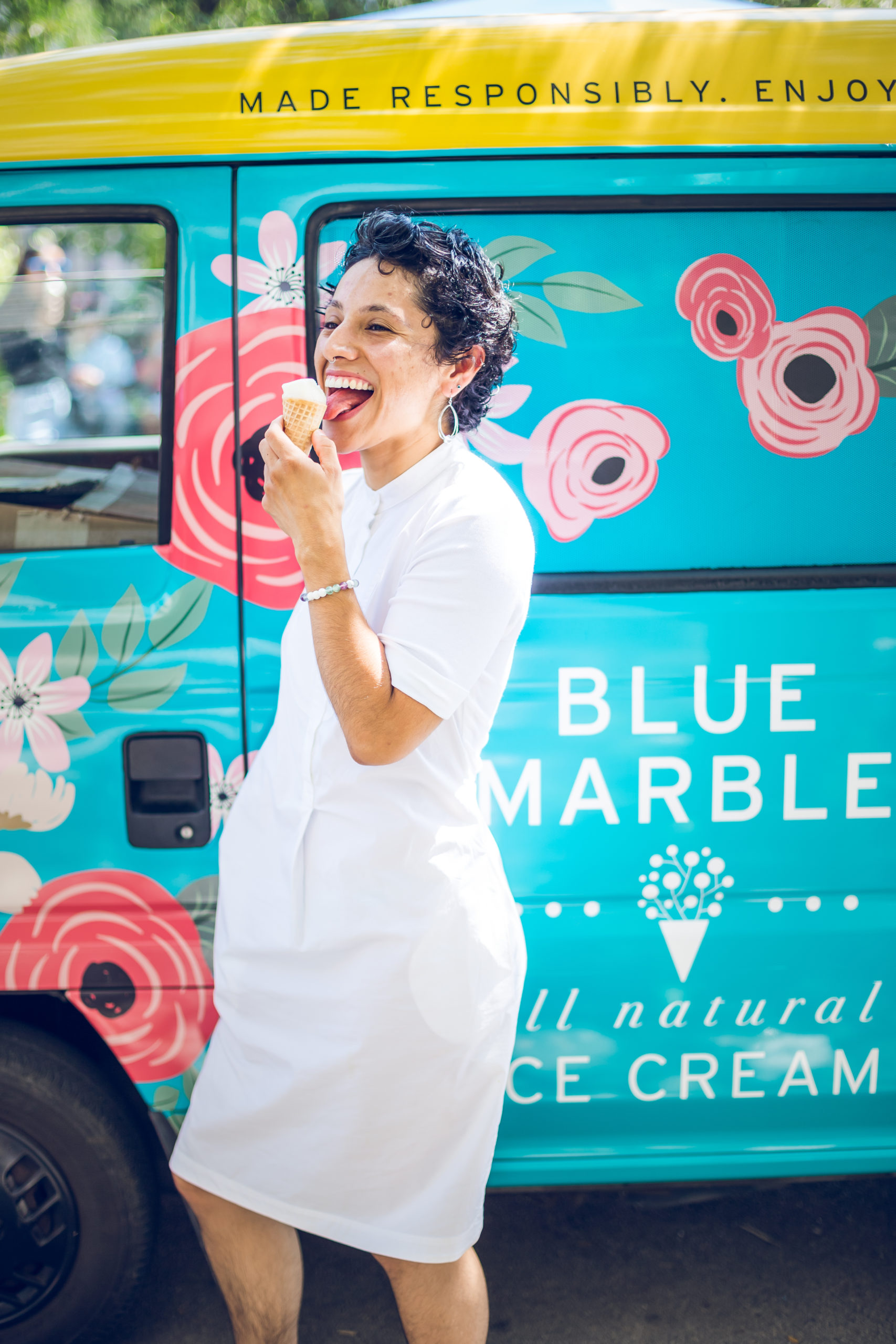 Marble ice cream integrated brand experience